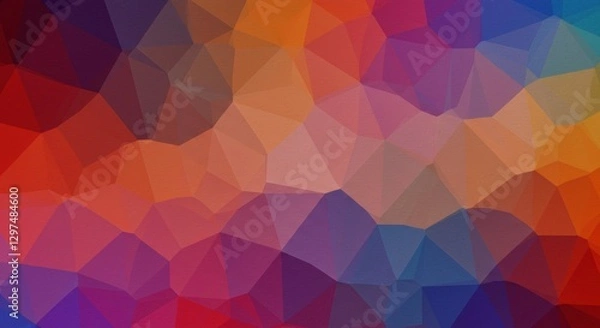 Fototapeta Abstract Polygonal Pattern: A captivating polygonal mosaic of vibrant colors, forming a visually striking geometric pattern that evokes creativity and imagination.