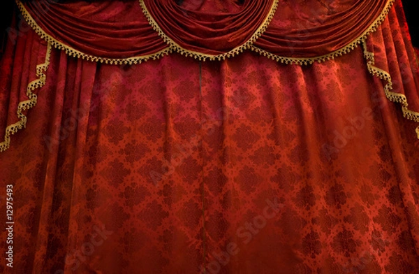 Obraz Red theater curtain