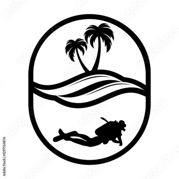 Obraz Beach Vector Logo Design Template