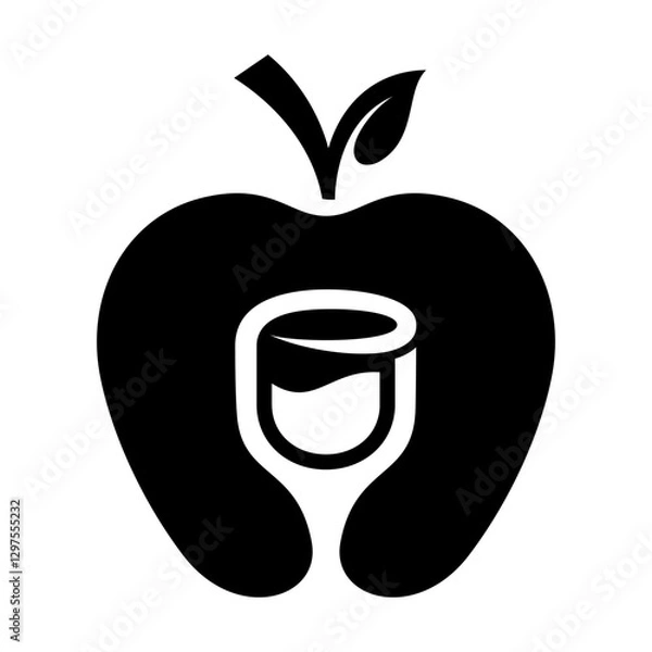 Obraz Apple Juice Vector Logo Design Template