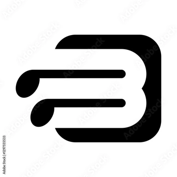 Obraz B Letter Vector Logo Design Template