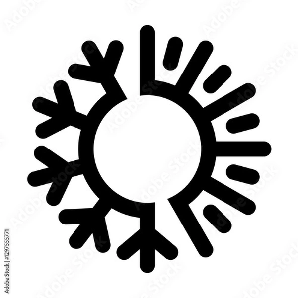 Obraz Hot Cold Vector Logo Design Template