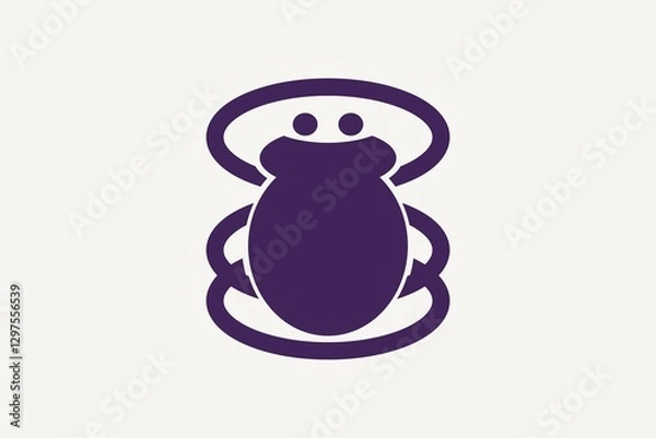 Obraz Vector illustration of a baby monster insect 