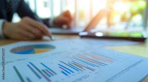 Fototapeta 財務環境を分析する経営戦略ミーティング