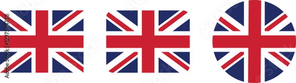 Fototapeta British Flag Design Variations for Graphic Use