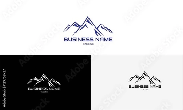 Obraz sport logo and mountain vector