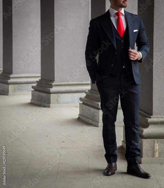 Obraz Male model posing outdoors