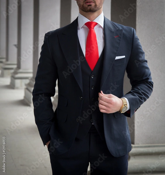 Obraz Male model posing outdoors