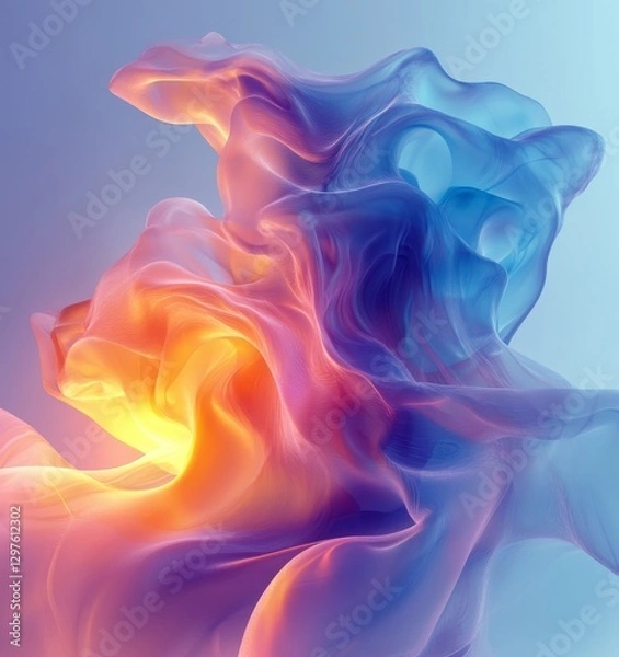 Obraz Futuristic Fluid Abstract Design, Generative AI