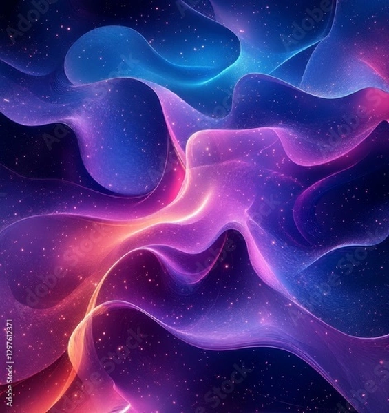 Obraz Futuristic Fluid Abstract Design, Generative AI