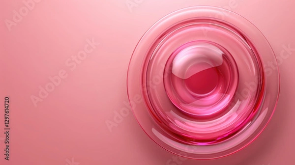 Obraz Hydrating skincare gel drop on pastel background