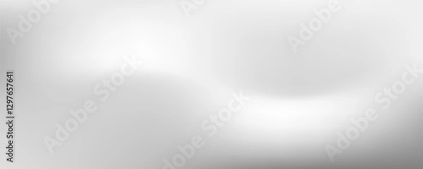 Fototapeta Silver foil background with metal mirror texture. Chrome gradient surface with light like could abstract eps 10