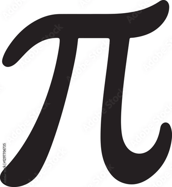Fototapeta Symbol of pi number 3.14. Isolated background