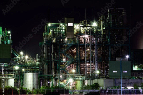 Fototapeta 四日市工場夜景