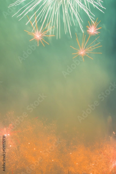 Obraz Festive new year's fireworks