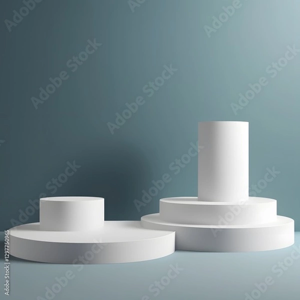 Fototapeta Background for product packaging on backdrop Showcase for presentation