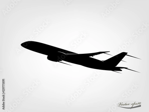 Fototapeta graphic design vector of airplane silhouette
