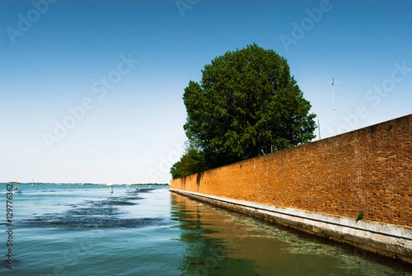 Obraz Brick wall at the sea