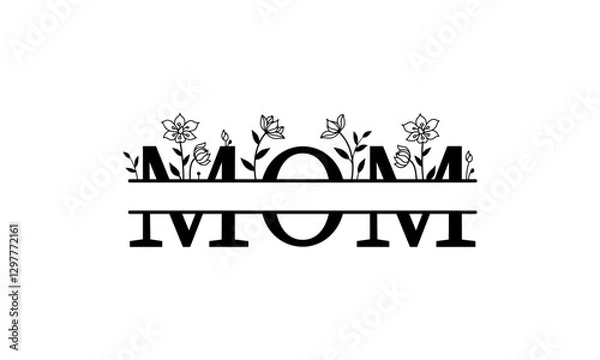 Fototapeta Mom_Split_Monogram_Vector