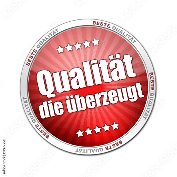 Fototapeta button  qualität die überzeugt