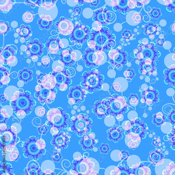 Fototapeta Seamless repeating floral pattern.Vector