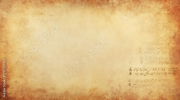 Obraz Antique Music Score Parchment Background