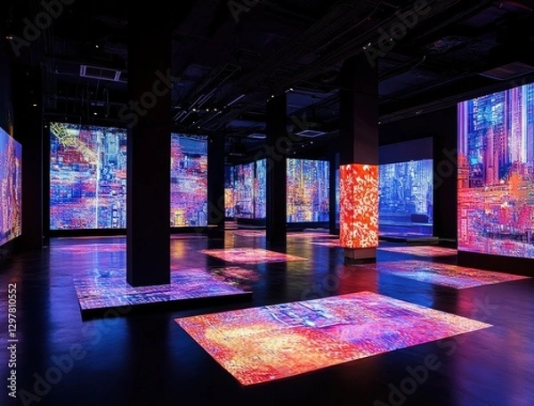 Obraz Immersive Digital Cityscape