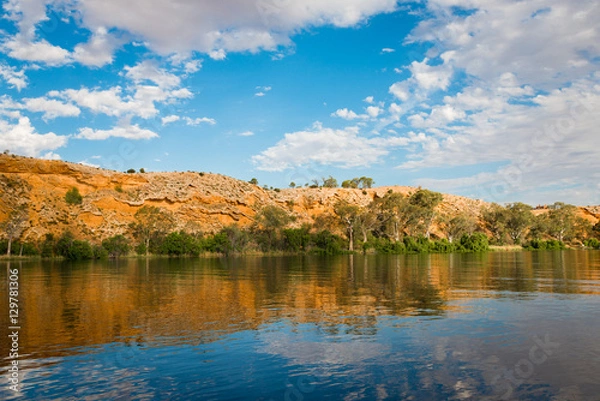 Obraz Murray River cliffs scenic waterfront view at Walker Flat