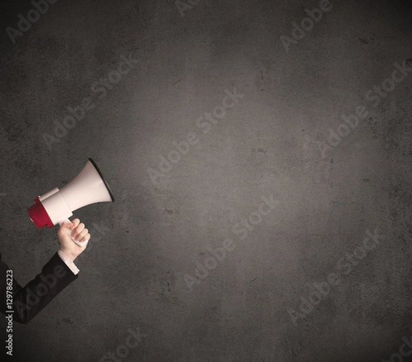 Obraz Megaphone on plain background