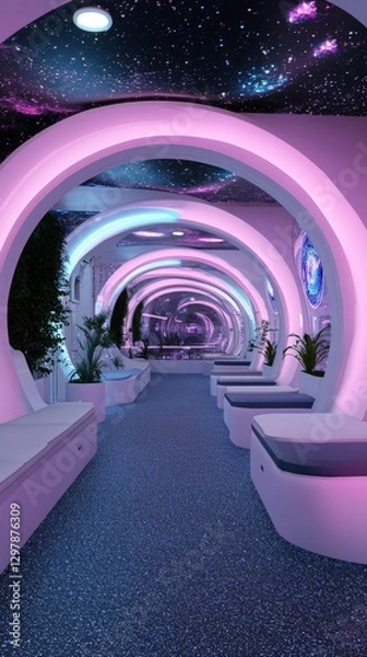 Obraz Futuristic Relaxation Lounge