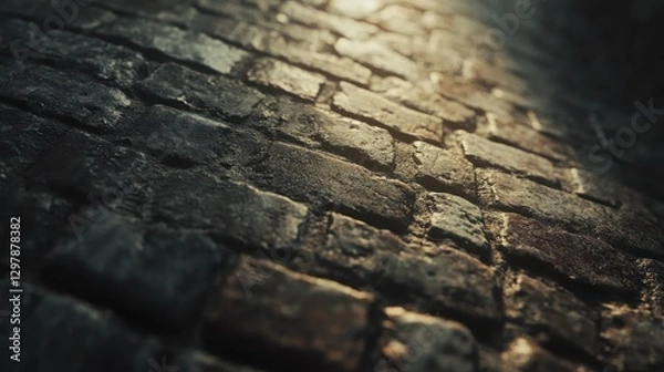 Fototapeta Ancient Cobblestone Pathway: A Textured Journey Through Time