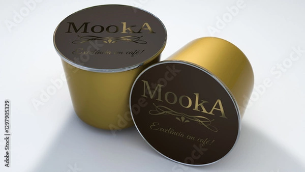 Fototapeta Coffee Capsules 3D render