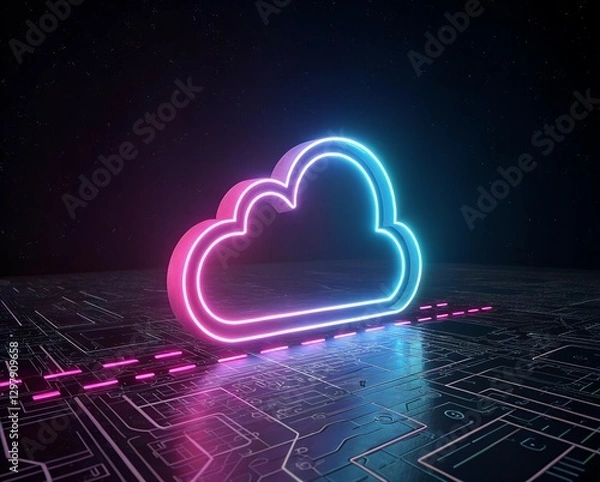 Fototapeta cloud computing technology