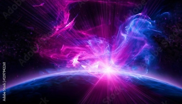 Obraz 초신성 충격파와 성간 구름의 폭발