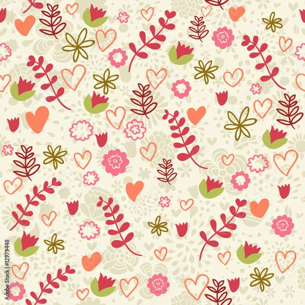 Obraz cool romantic pattern in vector