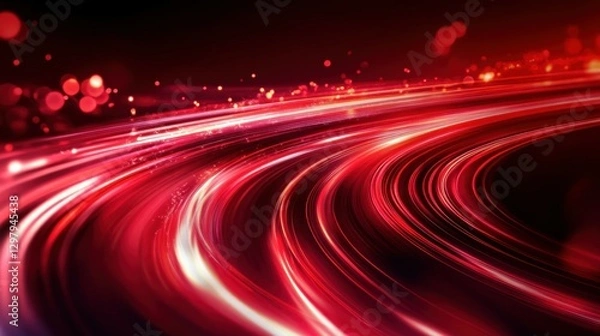 Fototapeta Red circle light backgrounds speed.