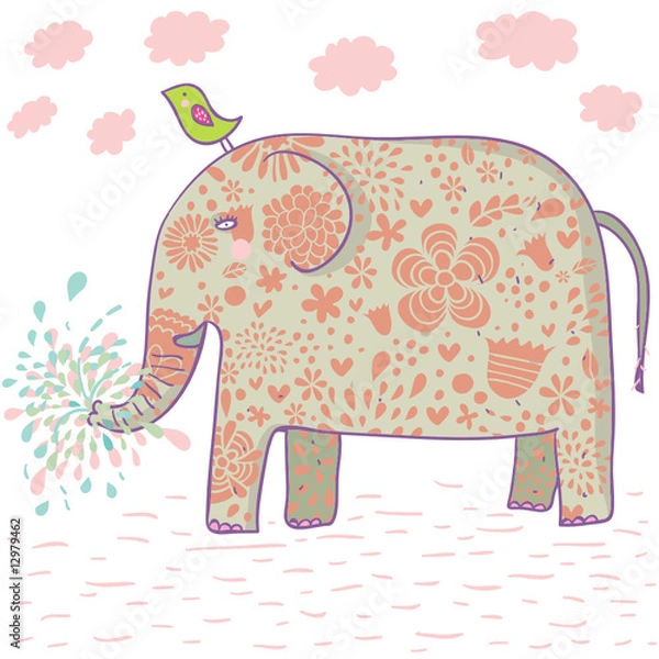 Obraz cartoon elephant design in vector