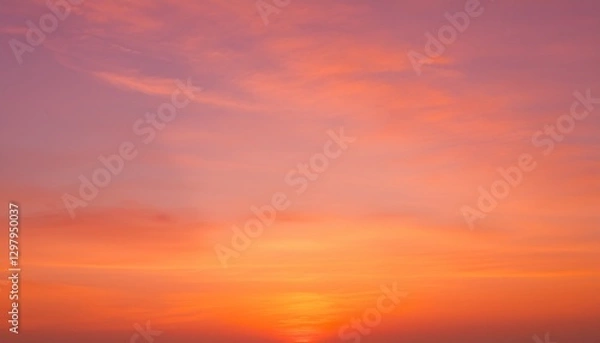 Obraz 바다에서 보는 저녁 노을