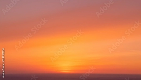 Fototapeta 바다에서 보는 저녁 노을