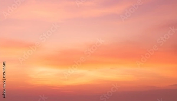 Obraz 바다에서 보는 저녁 노을