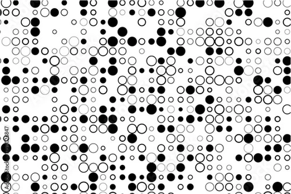 Fototapeta Minimalist design of circle grid with gaps and fills
