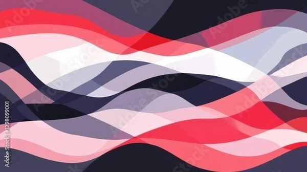 Fototapeta Abstract Background With Flowing Red Pink White And Black Waves Dynamic Colorful Gradient Texture Modern Digital Art Design. Pattern and Texture With