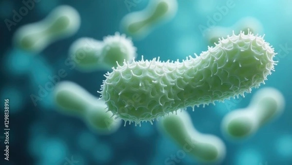 Fototapeta Bacillus Coagulans. Image shows close up of microorgate
