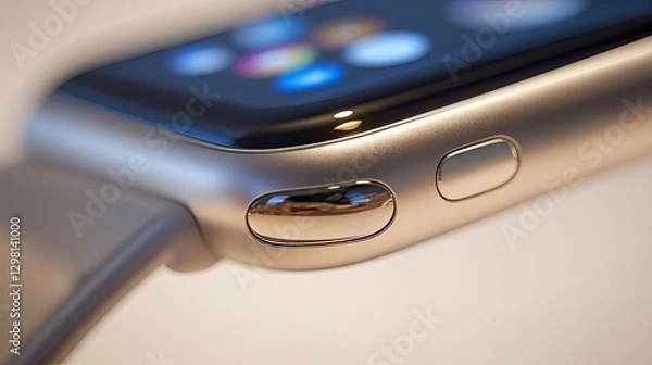 Obraz Close-up smart watch display, modern technology