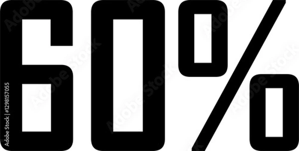Fototapeta 25 Percentage Discount Offer Number Typography Style A1278