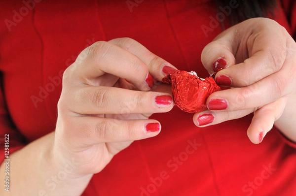 Fototapeta chocolatete in hand