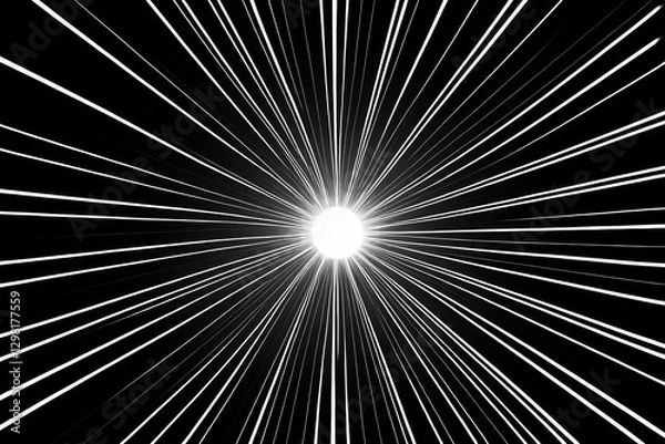 Fototapeta a close up of a black and white photo of a star burst