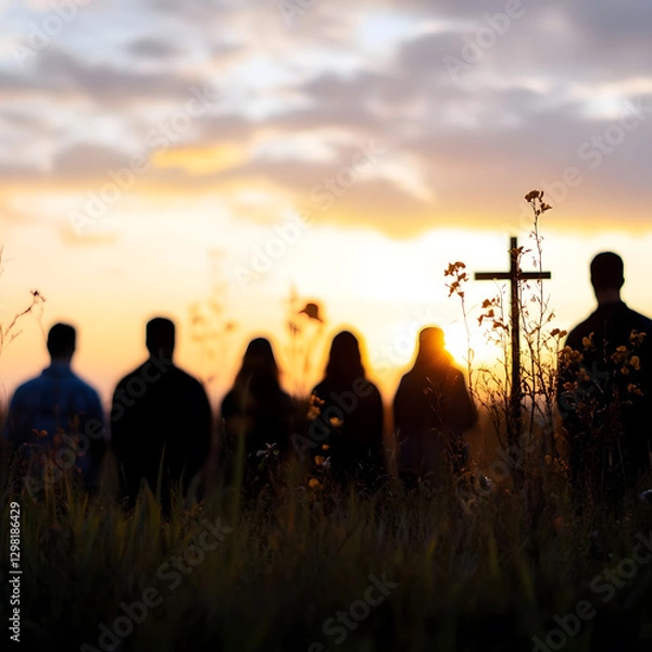 Fototapeta "Easter Sunrise Service – A Moment of Peace and Reflection"