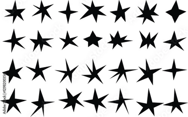 Fototapeta Abstract Star Shape Collection