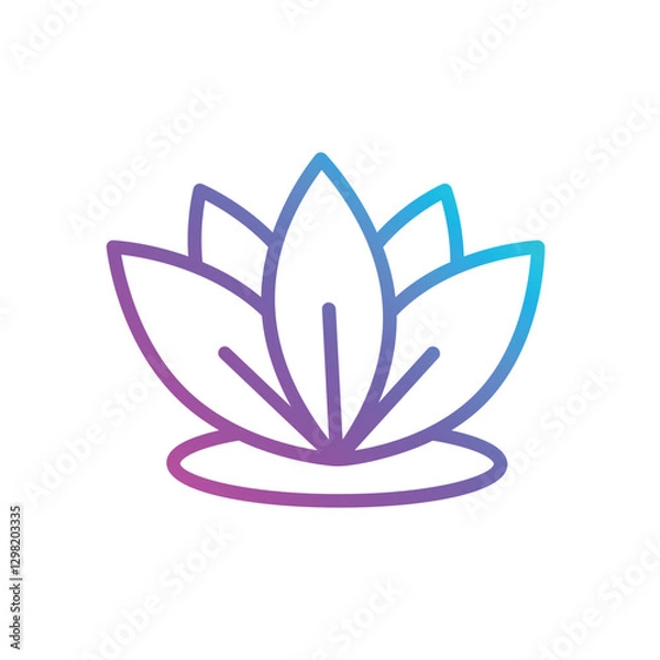 Fototapeta Lotus Vector icon